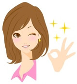 OKマークの女性